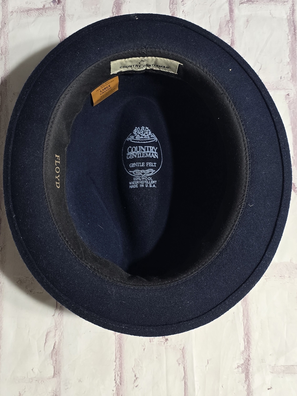 Country Gentleman Navy Felt Fedora - Picture 4 of 8